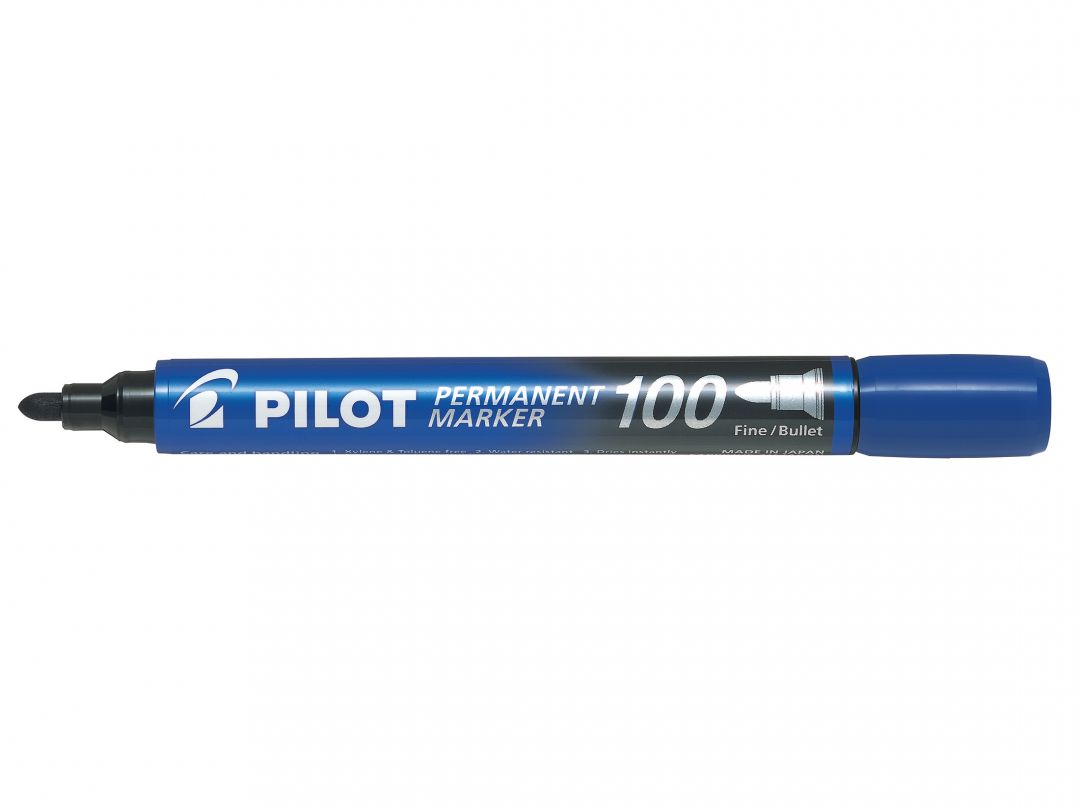 MARKER PERMANENT ALBASTRU VARF ROTUND 3MM 100 PILOT MARKER PERMANENT ALBASTRU VARF ROTUND 3MM 100 PILOT